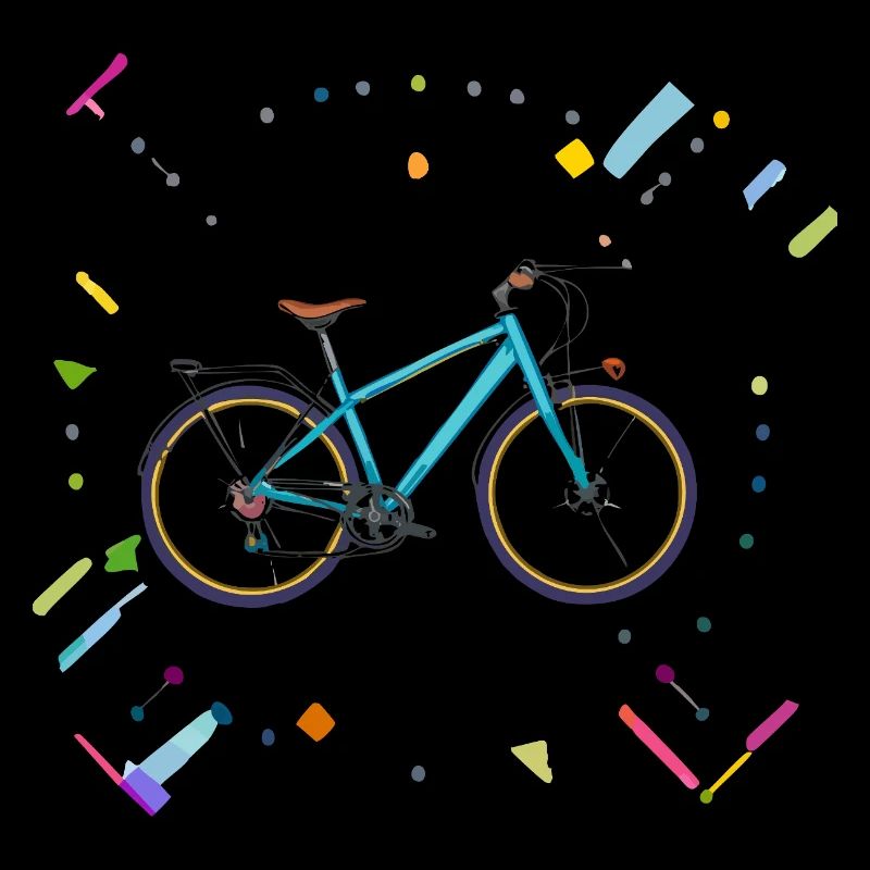 Abstract, Drawing, Bicycle, Colorful