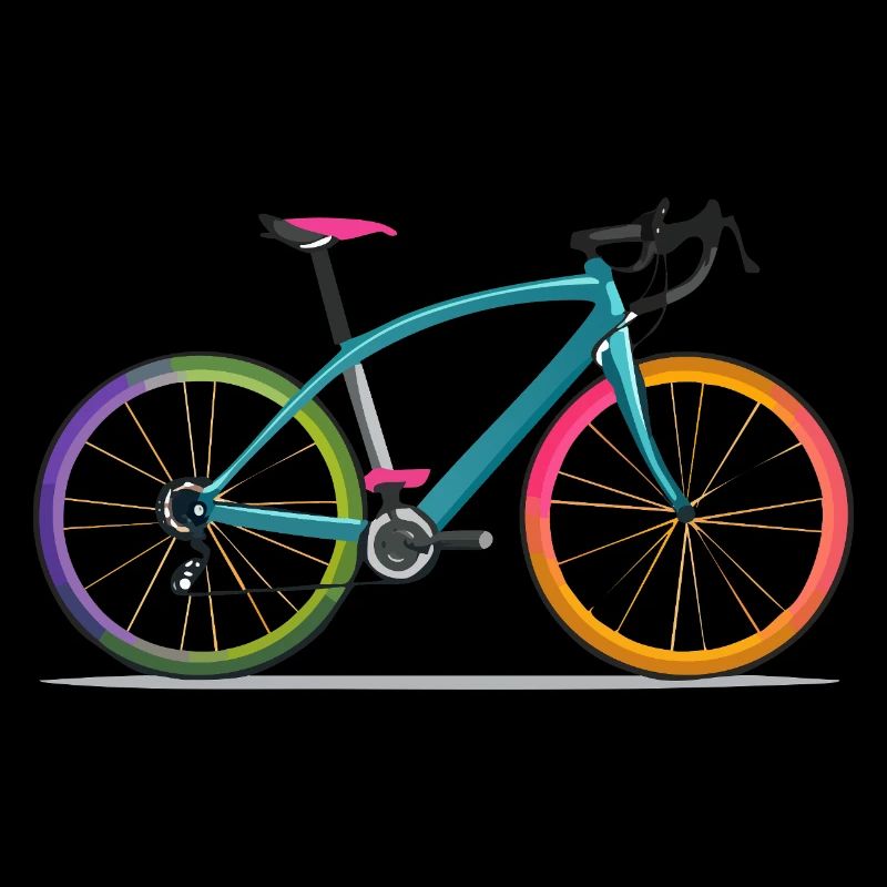 Dessin technique,Vélo de route,Vélo,Coloré