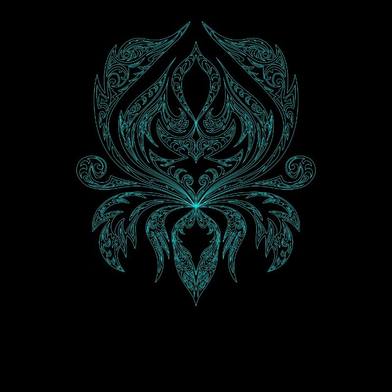 Turquoise Ornament Tribal Pattern