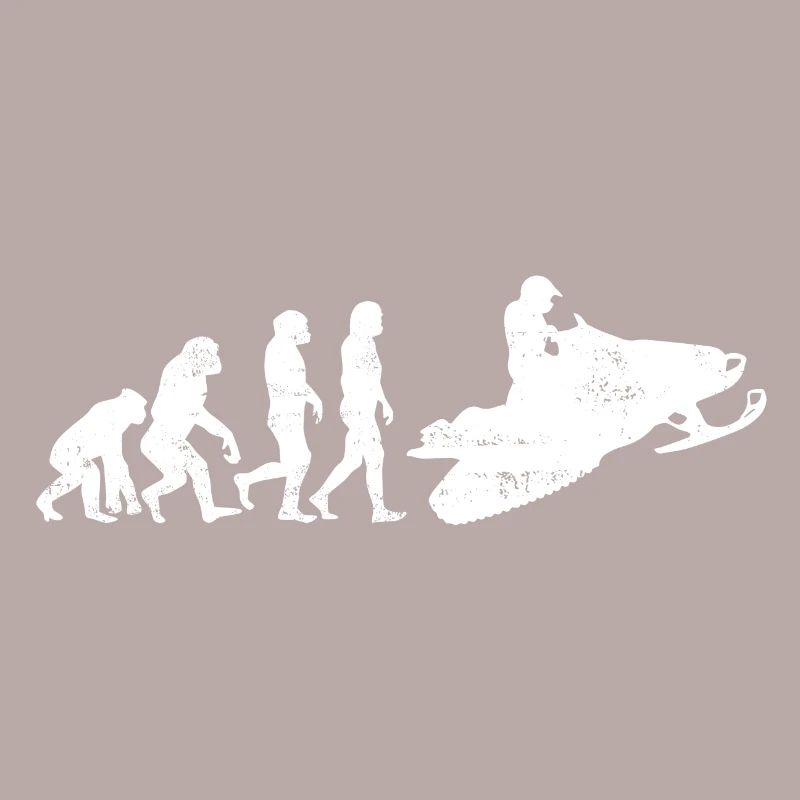 Snowmobile evolution gift snow sledge