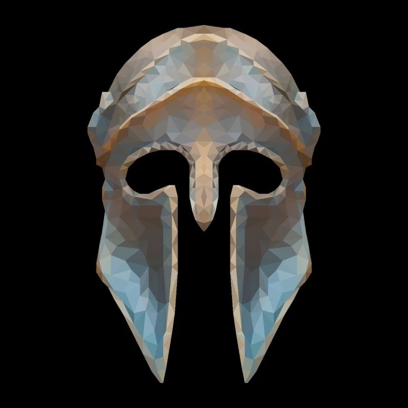 casque Gladiator effet faible polygone