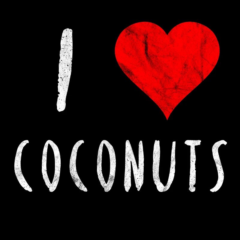 J'adore Coconuts coco idée cadeau coeur rouge