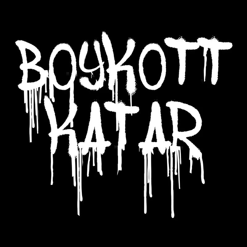 Boycott Qatar,Qatar,Drapeau, Coupe du Monde,Graffiti