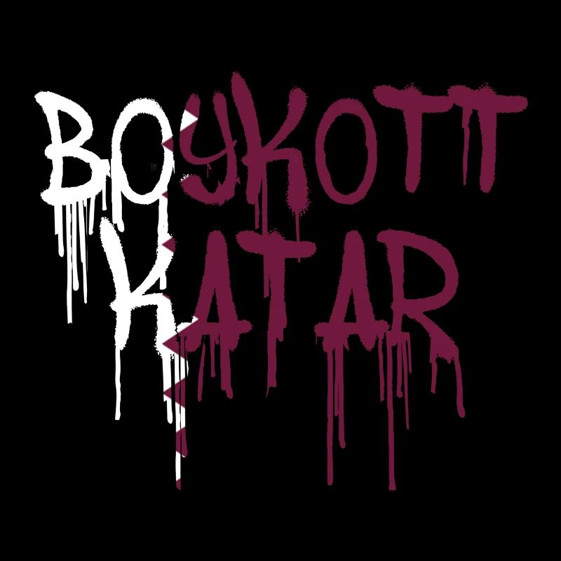 Boycott Qatar,Qatar,Flag, World Cup,Graffiti