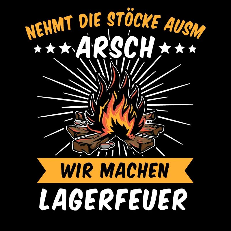 Camping Sprüche Lagerfeuer Stöcke