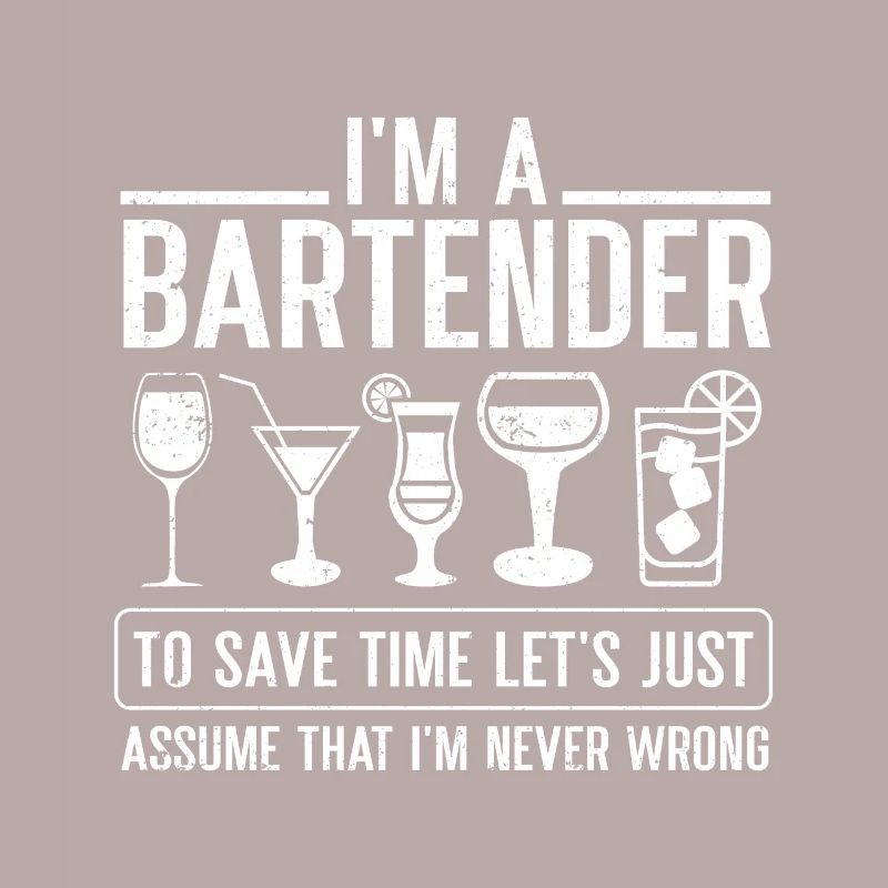 Bartender Gift Job Waiter Bartender