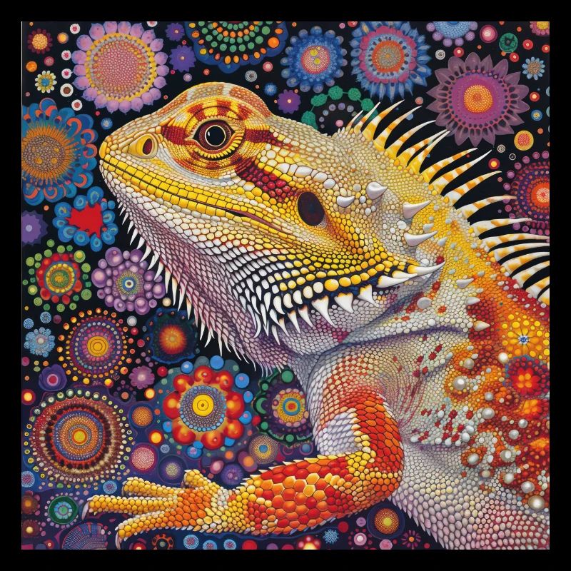 Bartagamen, echsen, bunt, tier, geschenk