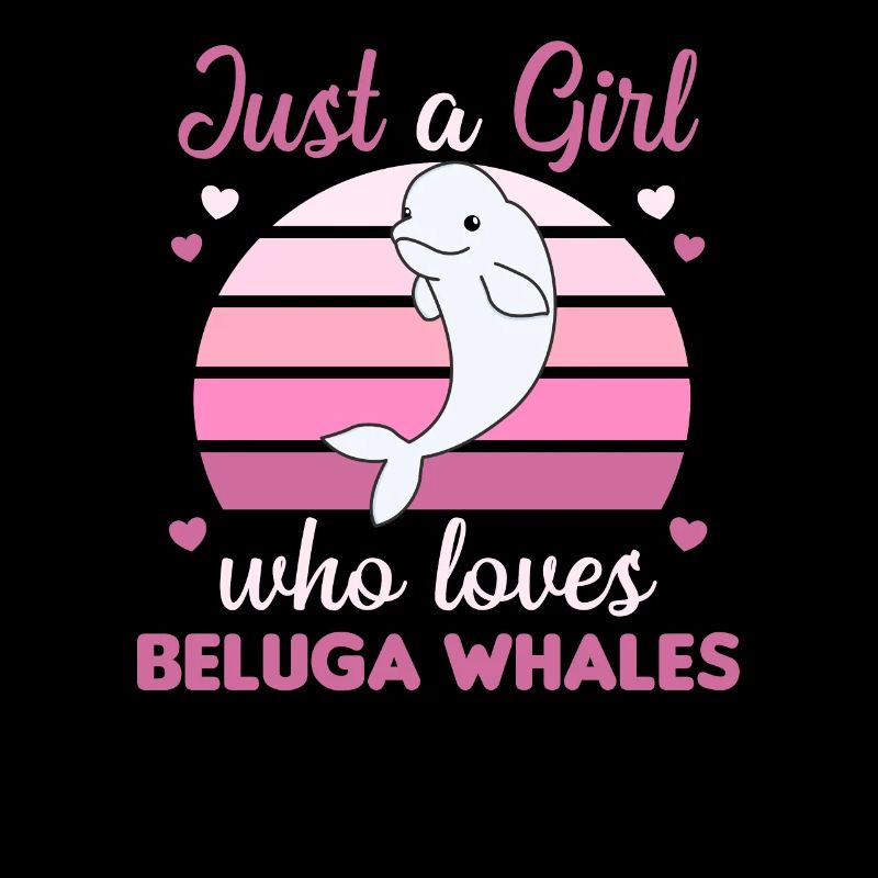 Nur ein Mädchen das Beluga Wale liebt süßer Wal