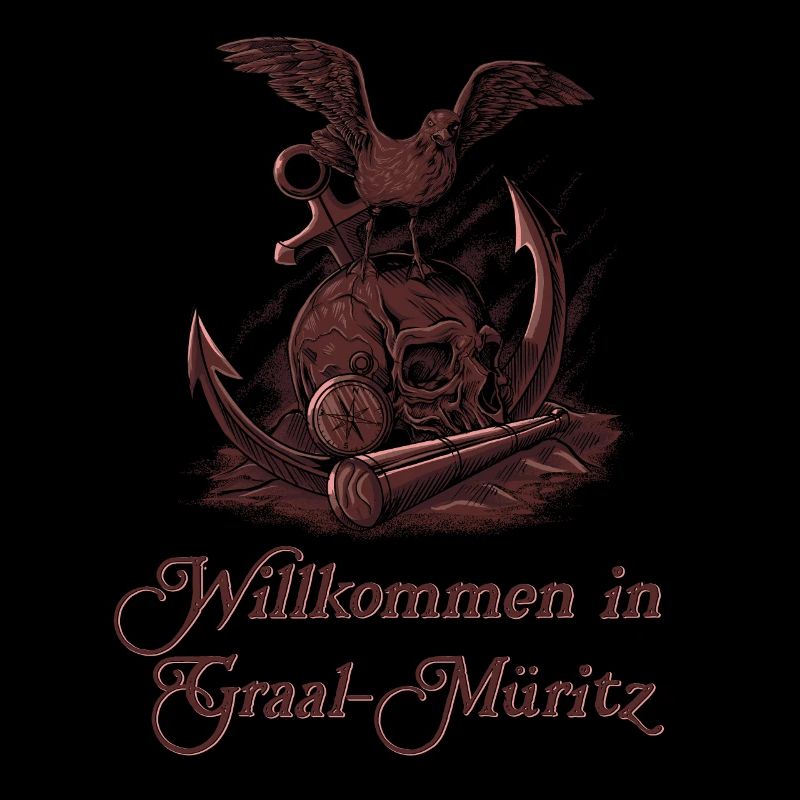 Möwe auf Schädel - Ostseeheilbad Graal-Müritz