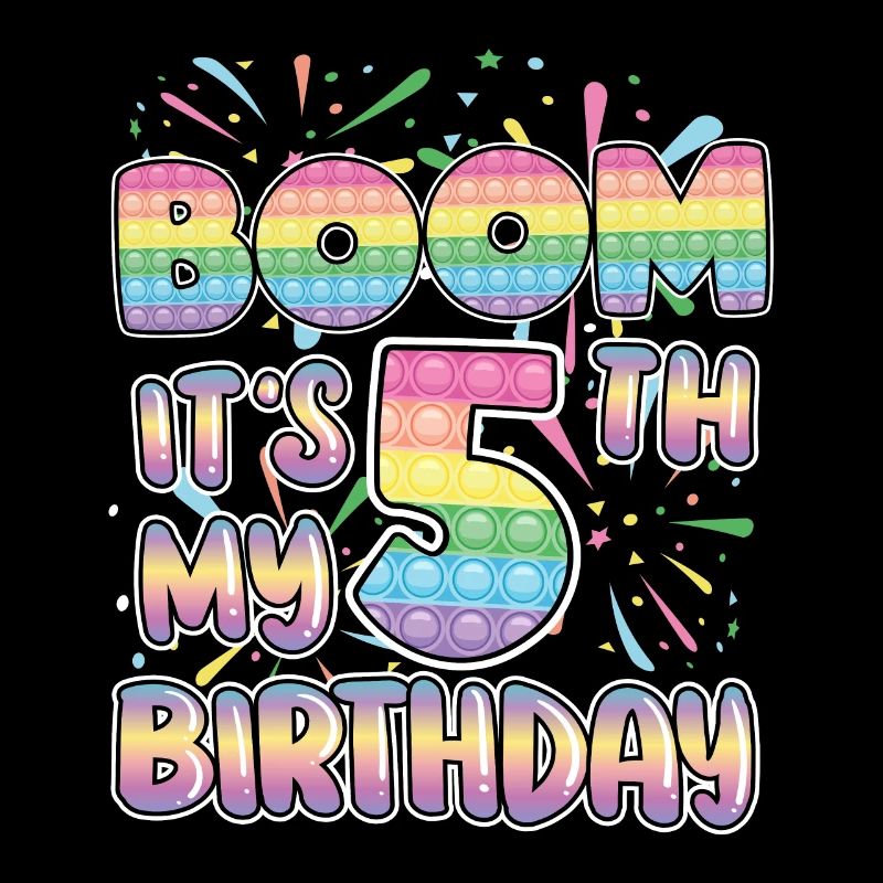 Boom C’est mon 5ème anniversaire Numéro Popper Pop It
