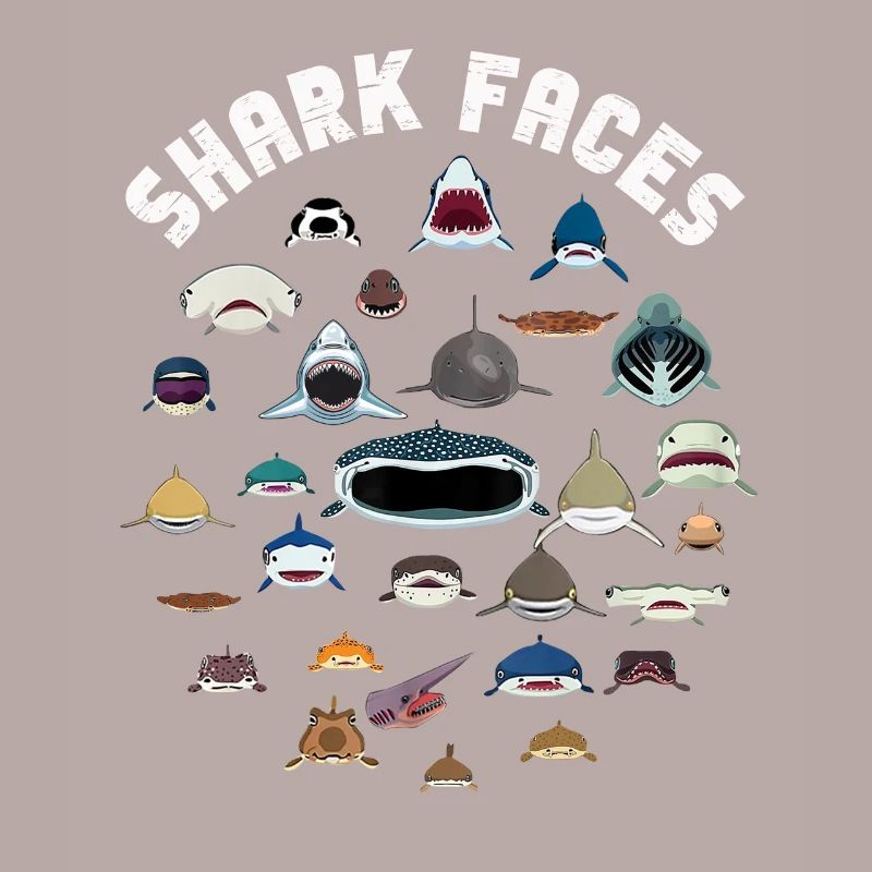 Types de visages de requins. Identification du visage du requin