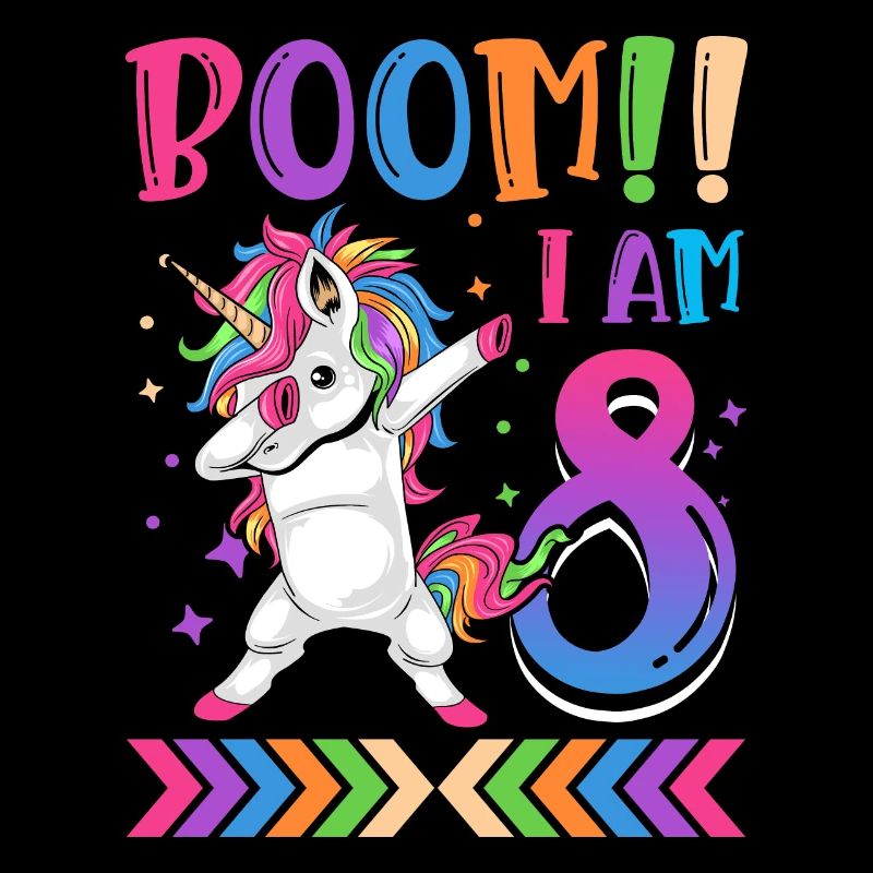 Boom!! Ich Bin 8, Buntes Lustiges Einhorn 8.