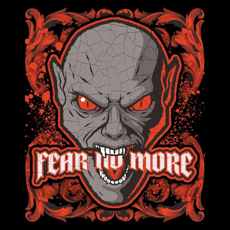 Devil Monster Saying Vintage Horror Skull