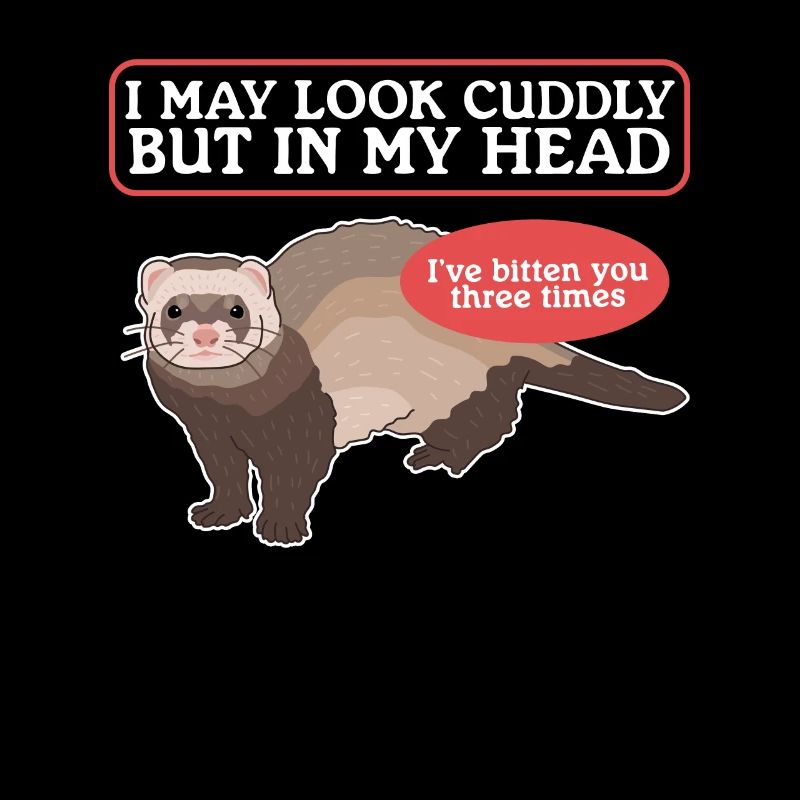 Frettchen Besitzer Marder Ferret Geschenk