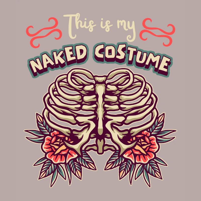 Skeleton, skeleton, skull, comic-style saying