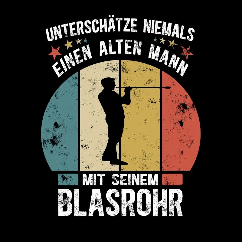 Blasrohr Alter Mann - Blasrohrschießen Retro