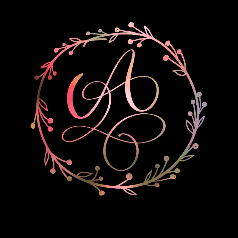 Monogram, Letter A, Calligraphy Ornament