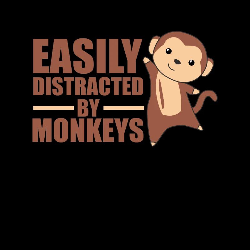Facilement distrait par les singes - singe mignon
