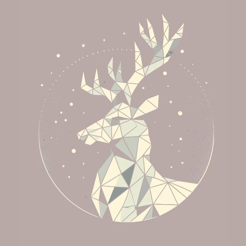 Deer Antlers Vector Polygon Logo