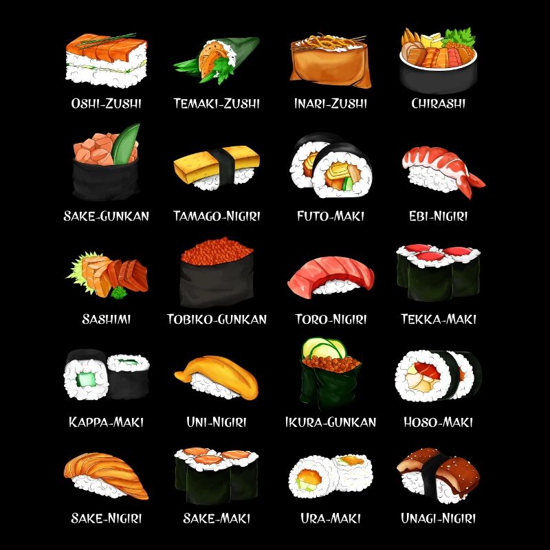 De nombreuses préparations de sushi - Types de sushis