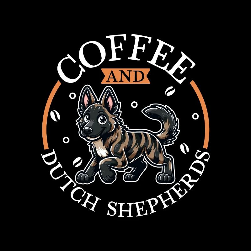 Coffee and Dutch Shepherd Dog