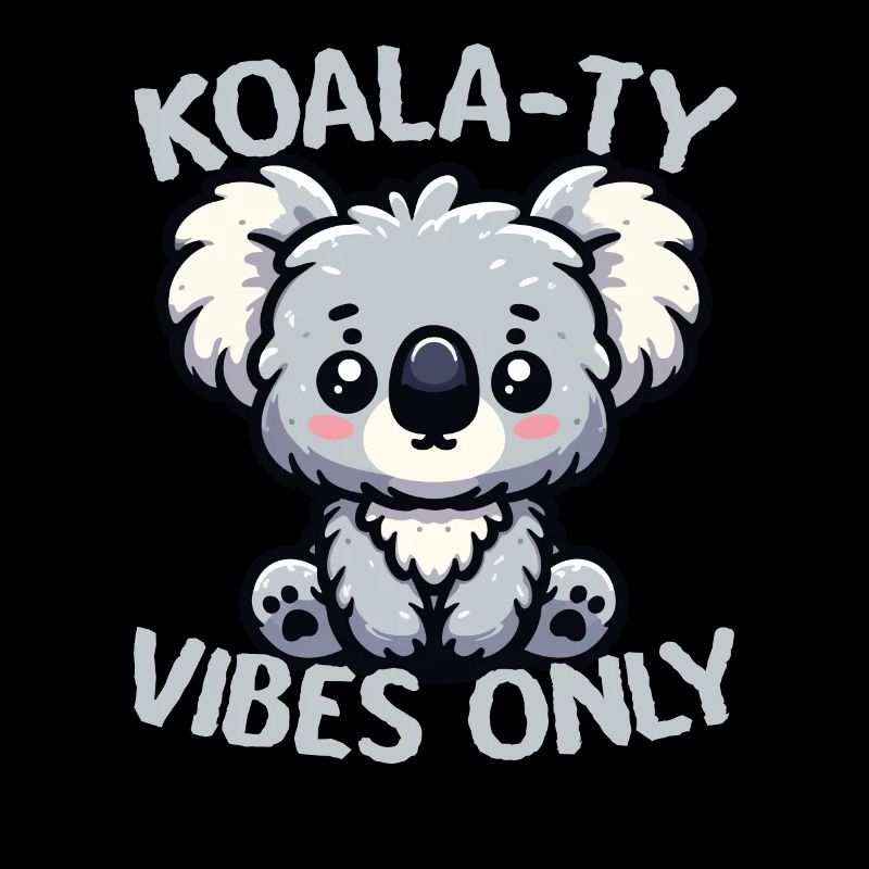 Koala-ty Vibes Only Cute Funny Koala