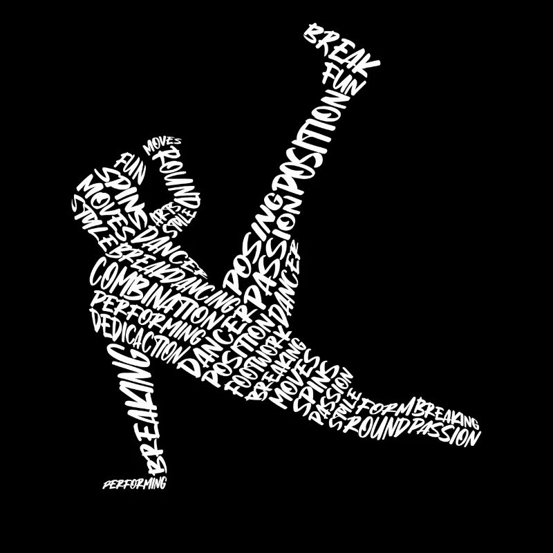 Breakdance Breakdancer Typography Boys Kids