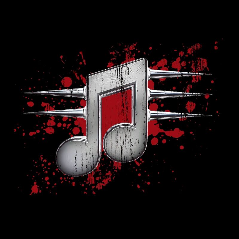 Musical note with spines