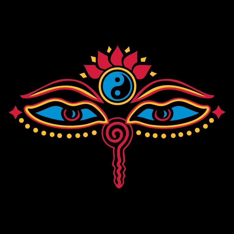 Buddha Eyes, Lotus, symbol wisdom & enlightenment