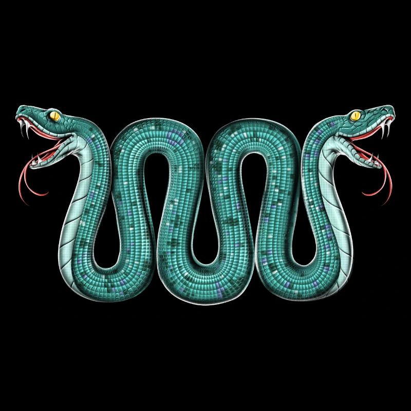 Aztèque deux têtes serpent serpent