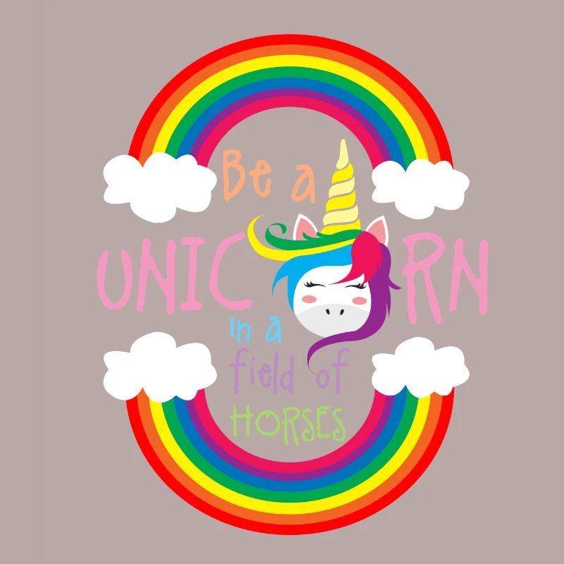 Sei ein Regenbogen-Einhorn