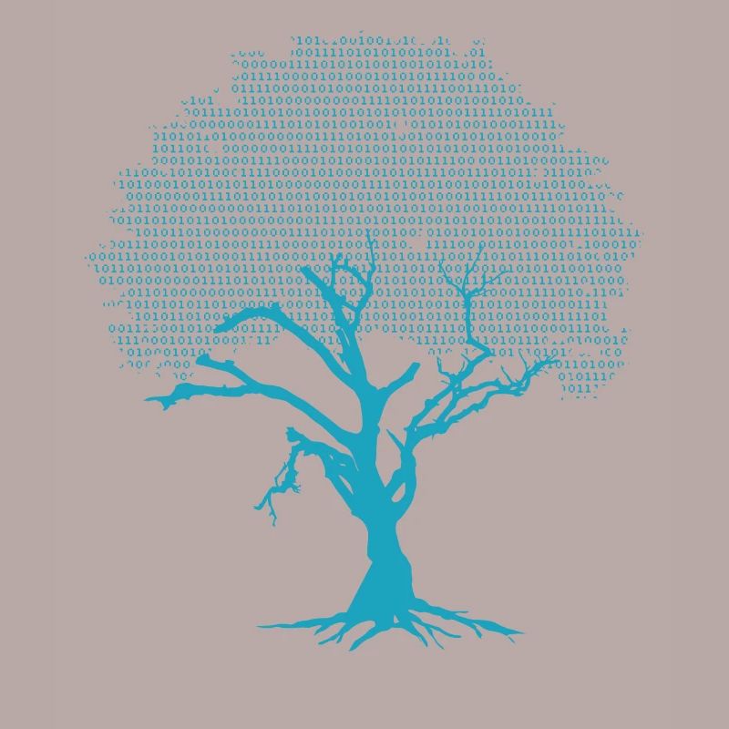 Binary Coding Tree Geschenk Design Idea Grafik