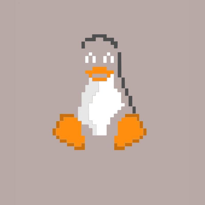 Linux Penguin Pixel Art Sys Admins Computer Hacker