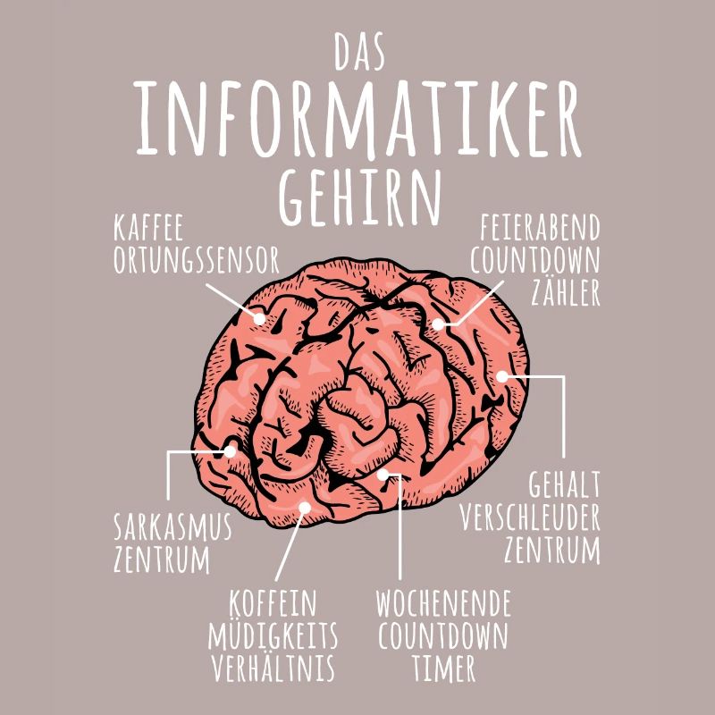 Informatiker Gehirn Programmierer Nerd IT Student