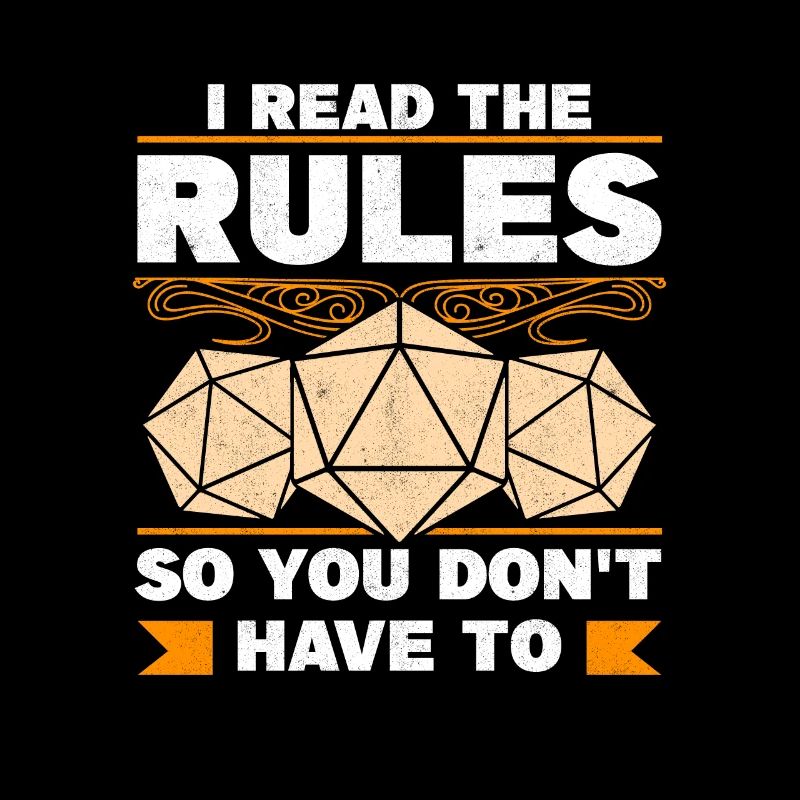 I Read The Rules Tabletop Role Player Gift TTRPG