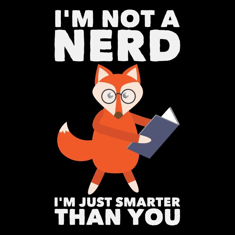 Fuchs Nerd? Smart mit Bücher Geschenk