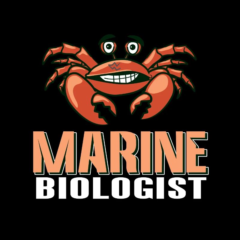 Marine biologist design with crayfish
