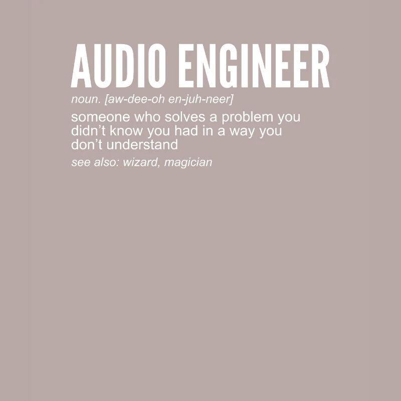 Audio Engineer Definition Techniciens de son