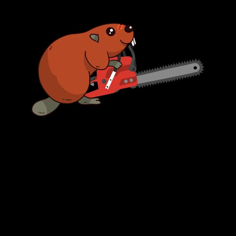 Forest worker Bieber With chainsaw chainsaw