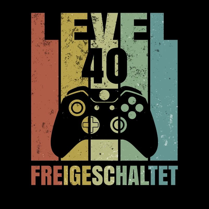 Level 40 freigeschaltet Geburtstagsshirt Geschenk