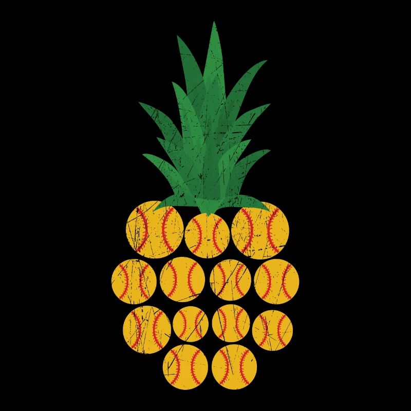 Pineapple Lover Hello Summer Softball Player