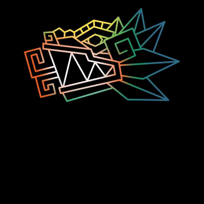 Quetzalcoatl Polygon Ancient Aztec Serpent Ma