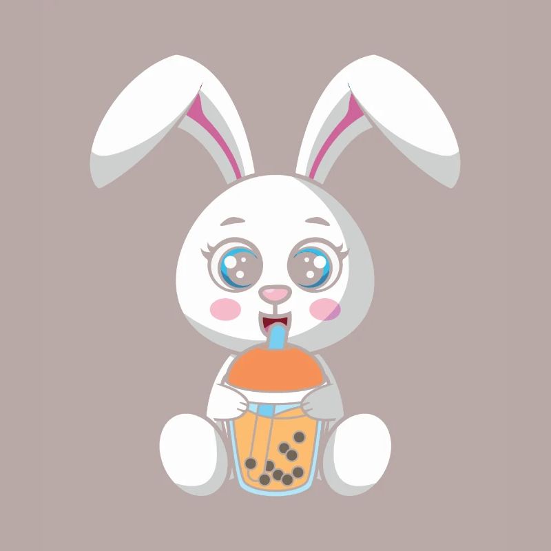 Bubble Milk Tea Rabbit Drinks Milk Tea
