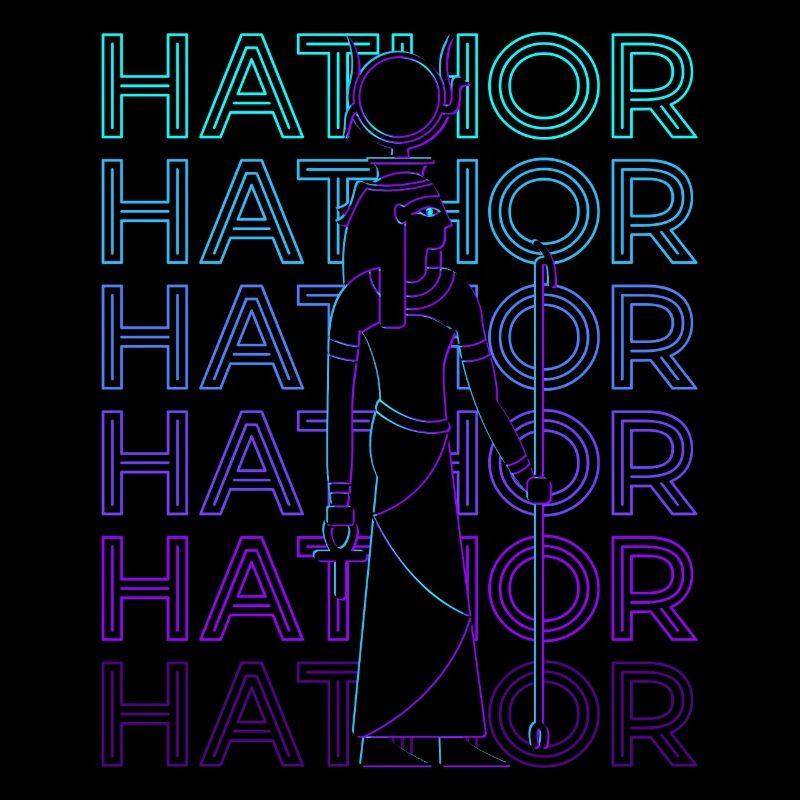 Hathor Egyptian Goddess Ancient Egypt Retro