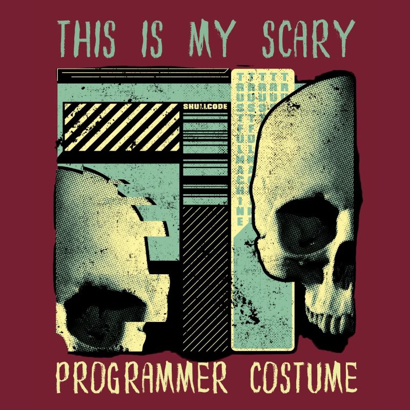 Scary Programmer Kostüm Humor Halloween Schädel