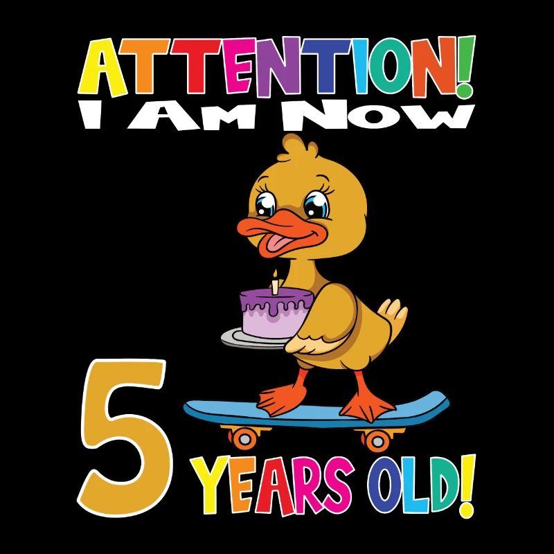 Anniversaire de canard, j'ai maintenant 5 ans