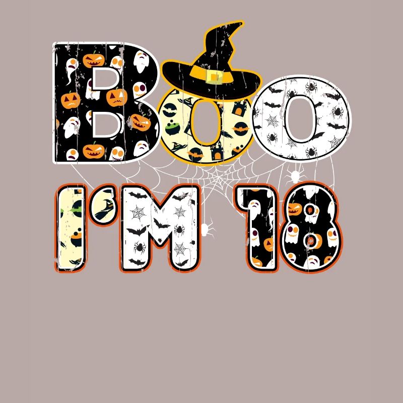 Halloween Pattern Spider Creatures Birth Age 18