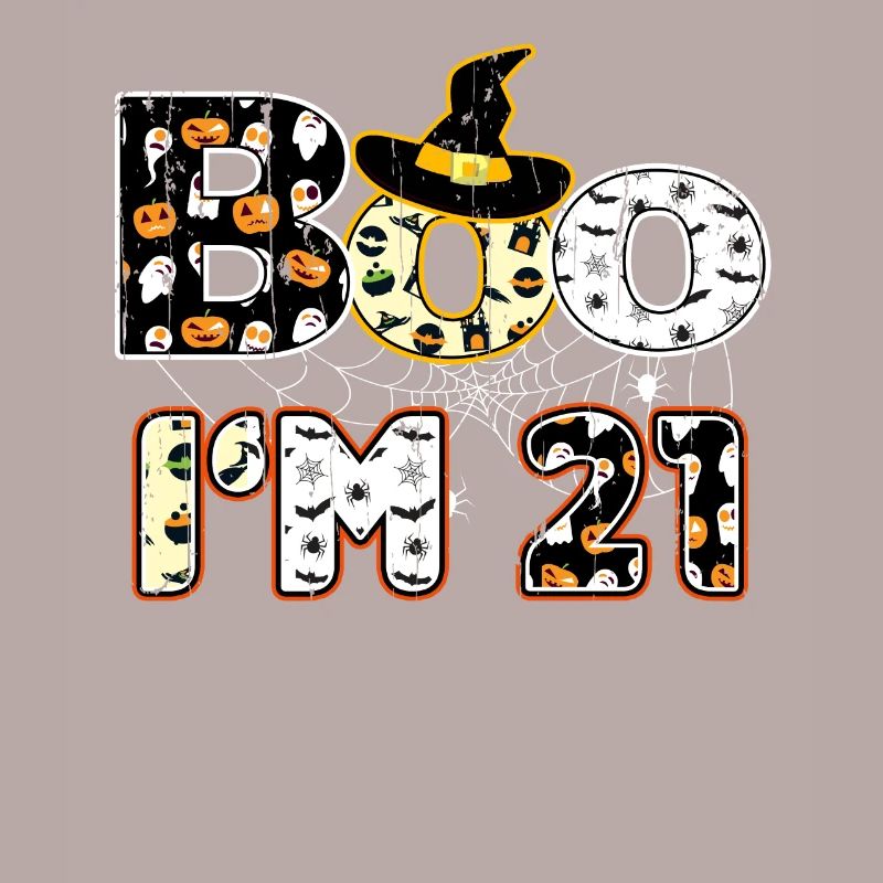 Halloween Pattern Spider Creatures Naissance Age 21