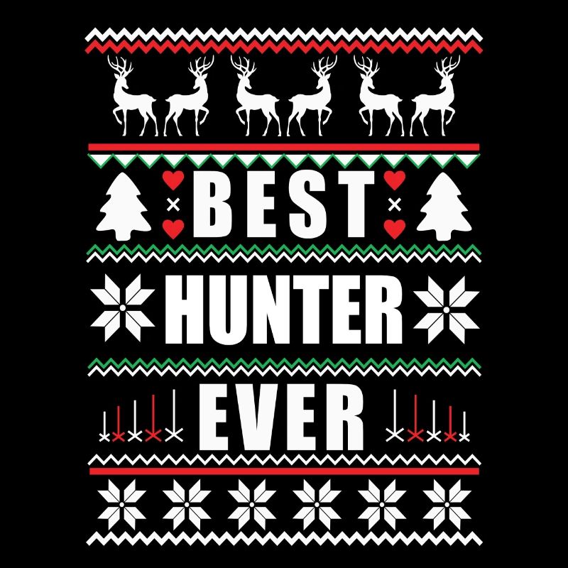 Funny Ugly Christmas Best Hunter Ever