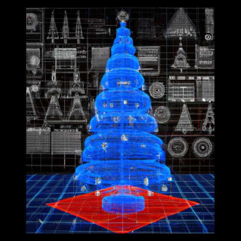 Christmas Christmas Tree Schematic Blueprint